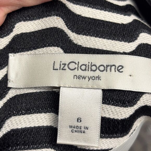 Liz Claiborne New York Zig Zag Corpcore Retro Dress & Jacket Set Size 6 Career - Picture 5 of 11